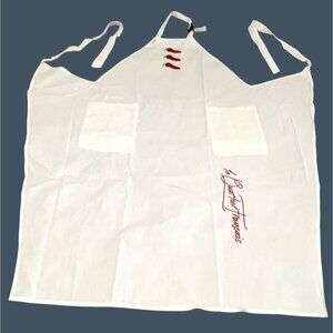Red Chili Pepper Embroidery White Chef Apron Pockets Luxury Hotel South Africa